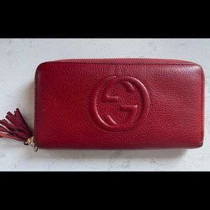 Gucci SoHo Wallet - Red Leather
